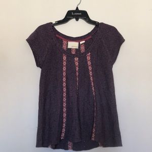 Anthropologie Guinevere Short Sleeve Top